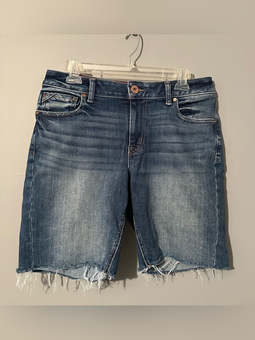 Women’s Edgely Dark Blue Mid-Rise Denim Shorts